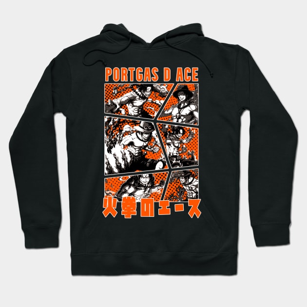 portgas d ace Hoodie by Retrostyle